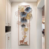 Leaves and Deer Vertical Framed Metal Wall Ar