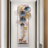 Leaves and Deer Vertical Framed Metal Wall Ar