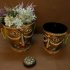 Set of 2 Iron Painted Bucket Planters – Charming Garden Duo