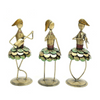 Set of 3 Green Wrought Iron Human Figurines Modern Elegance Trio