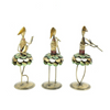 Set of 3 Green Wrought Iron Human Figurines Modern Elegance Trio