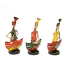 Set of 3 Multicolor Wrought Iron Human Figurines – Vibrant Elegance Trio