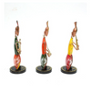 Set of 3 Multicolor Wrought Iron Human Figurines – Vibrant Elegance Trio