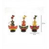 Set of 3 Multicolor Wrought Iron Human Figurines – Vibrant Elegance Trio