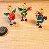 Set of 3 Painted Iron Angels