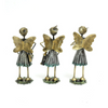 Set of 3 Silver Wrought Iron Human Figurines Contemporary Elegance Trio
