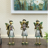 Set of 3 Silver Wrought Iron Human Figurines Contemporary Elegance Trio