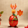 Set of 3 Small Painted Iron Rabbit