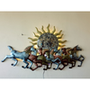 Seven Running Horses Wall Decor with Sun