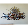 Seven Running Horses Wall Decor with Sun