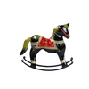 Standing Swing Horse Figurine in Black Iron